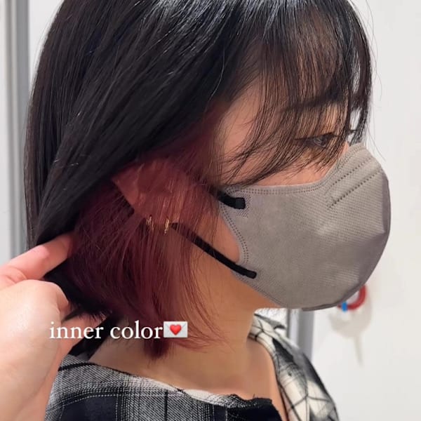 透明感カラー/ブリーチなしWカラー/髪質改善/伊勢原