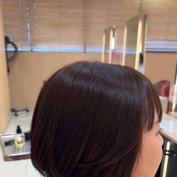 透明感カラー/ブリーチなしWカラー/髪質改善/伊勢原