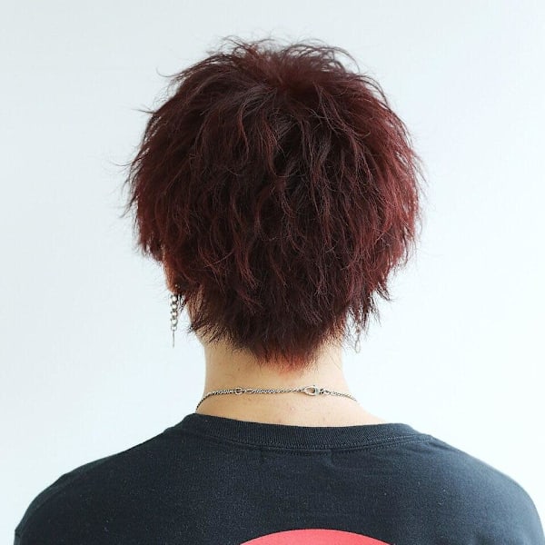 無造作質感 ディープレッドマッシュ