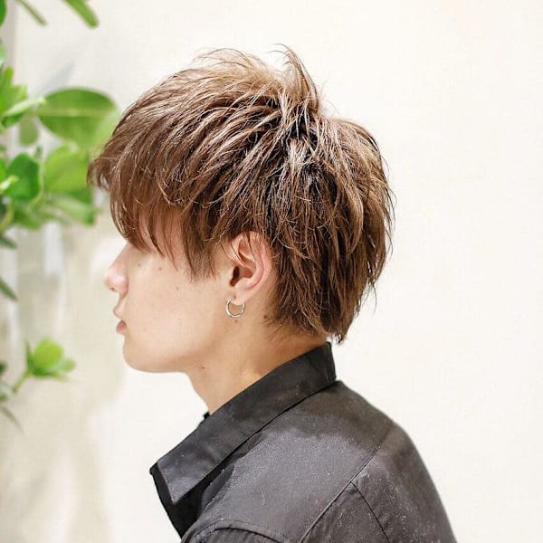 フェザーハーフアップバング