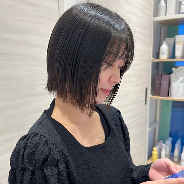 大阪/梅田/中崎町/20代/ 30代 プツボブ 外はねボブ|F.hair & relaxation
