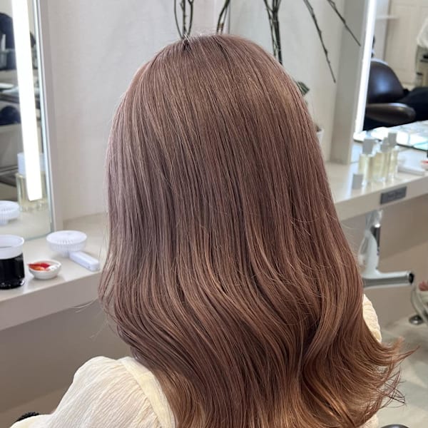 ブリーチ1回で作るピンクベージュ♪|sie by KENJE