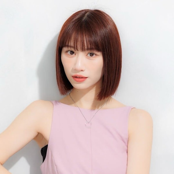 前髪カットボブストレート