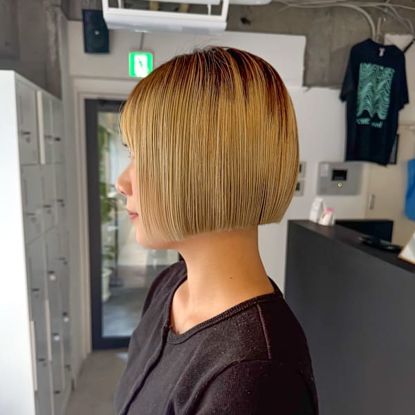 ボブミニボブ切りっぱなしボブ