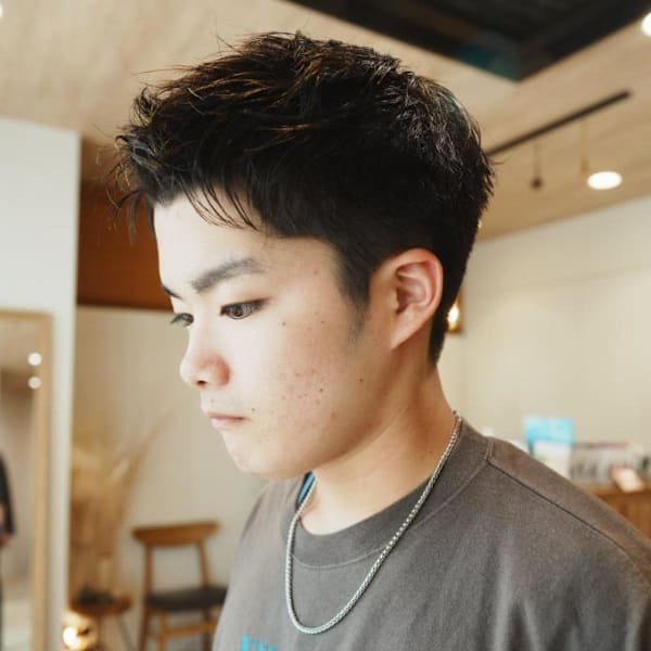 スパイキーショート長めメンズカット