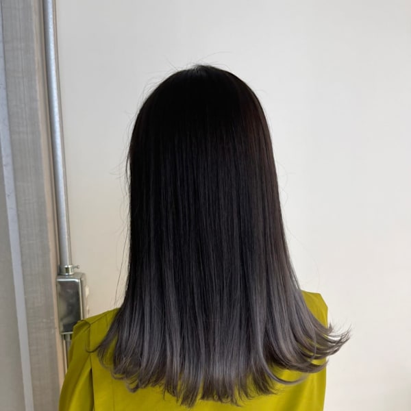 切りっぱなしグラデーション