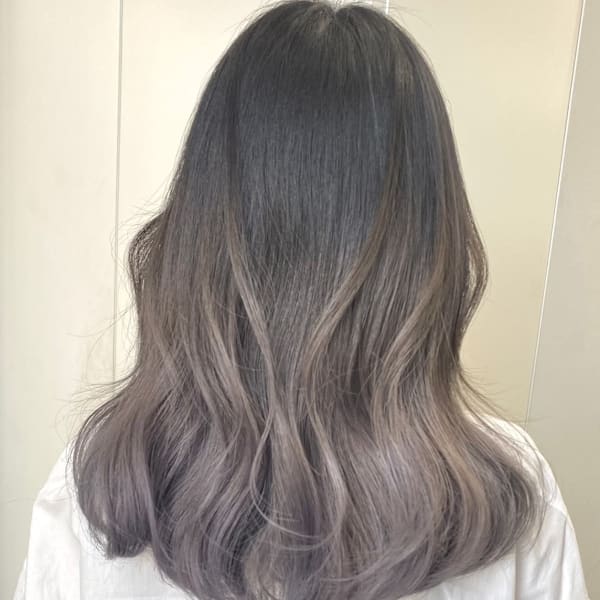 マロンベージュ/Aライン/ドレスヘア/かきあげ