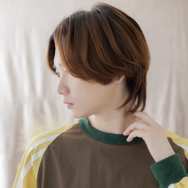 センターパートウルフマッシュショート　ニュアンスサーフ|COVER HAIR bliss【カバーヘア ブリス】戸田公園/戸田公園西口店