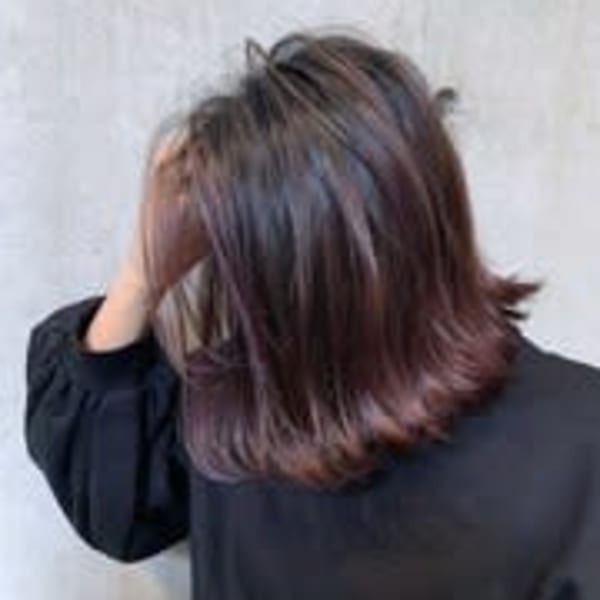 シアーピンク×バレイヤージュ