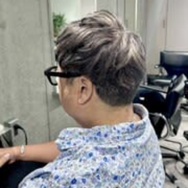 白髪ぼかし×3Dハイライトグレージュ