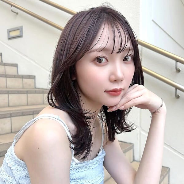 大人ガーリー*くびれヘア*ミディアムヘア*顔周り*前髪カット|K-two あべのキューズモール店【ケーツー】