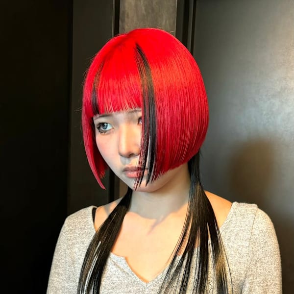 スラッシュカラー デザインカラー ハイトーン 表参道/原宿