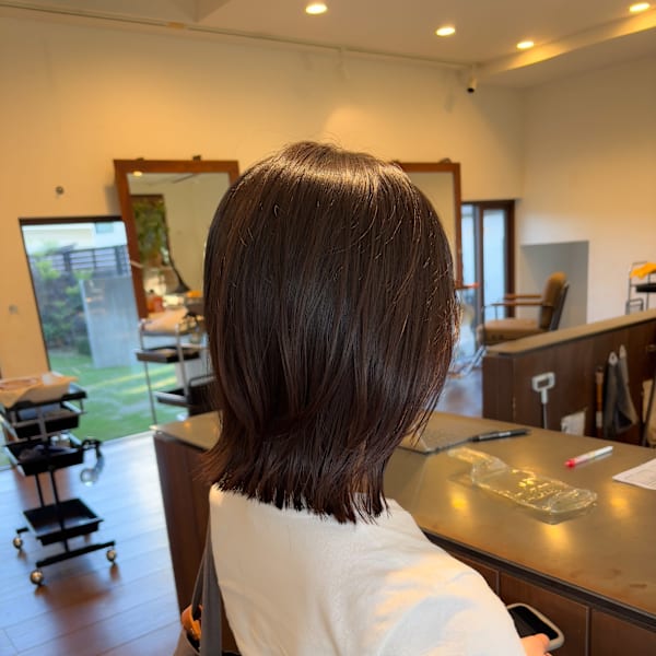 色気のあるレイヤーボブ