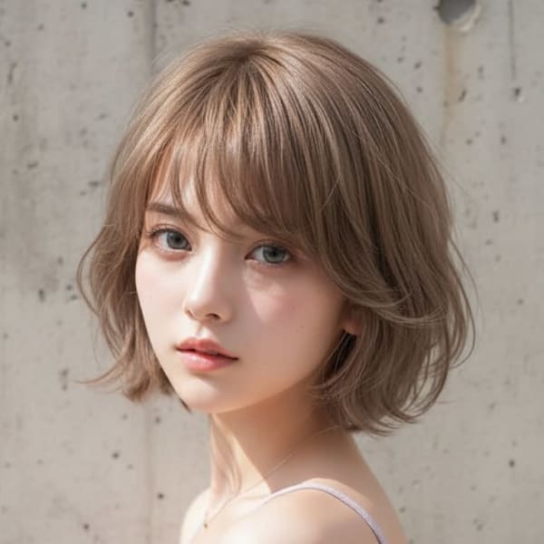 透明感ベージュ×エアリーショートボブ|髪質改善ヘアエステ専門美容室Ultimate