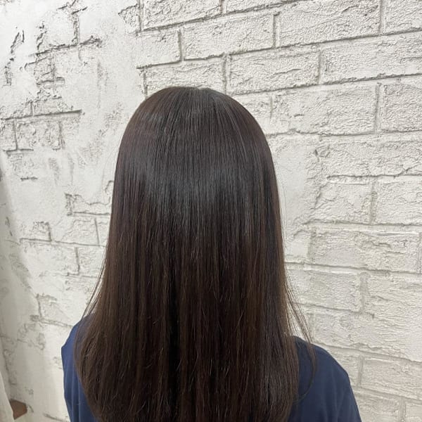 ブリーチなしカラー オリーブグレージュ秋カラー