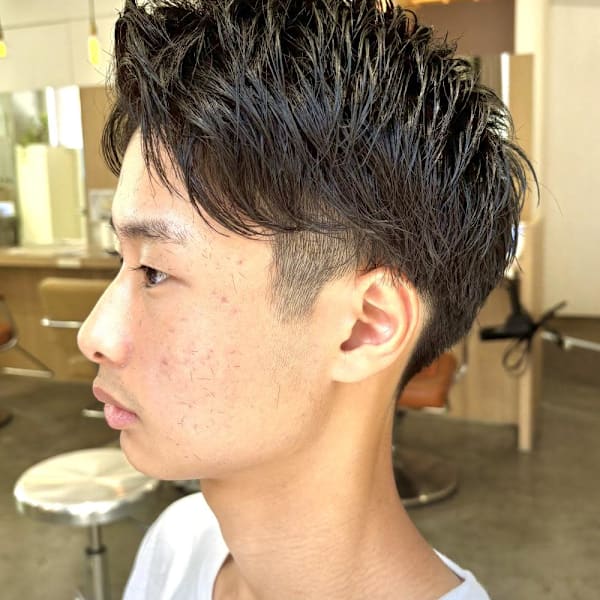 【 束感ショートアップバング 】