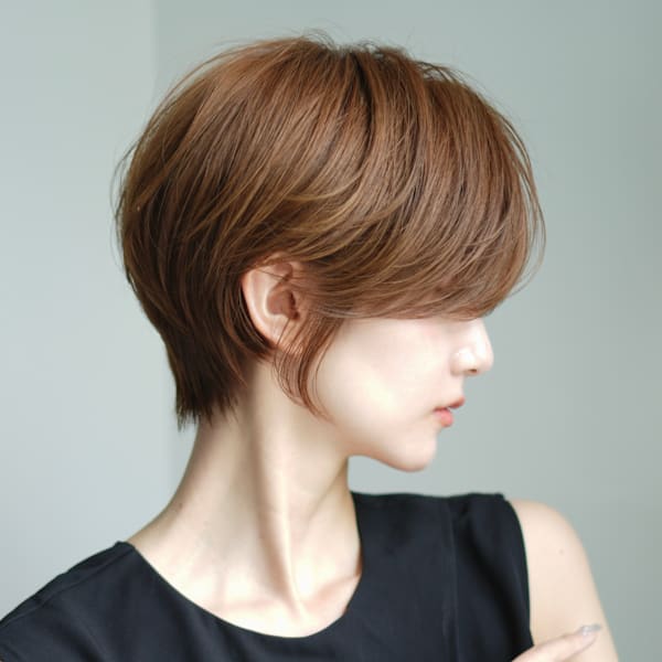 前下がりショート・ボブ/絶壁解消/前髪あり/40代/30代