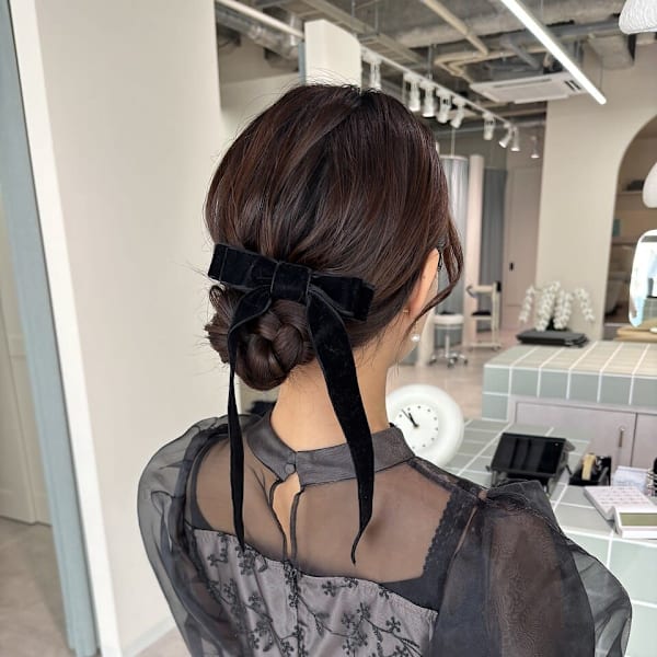 結婚式お呼ばれ/まとめ髪/シニヨン/ヘアアレンジ