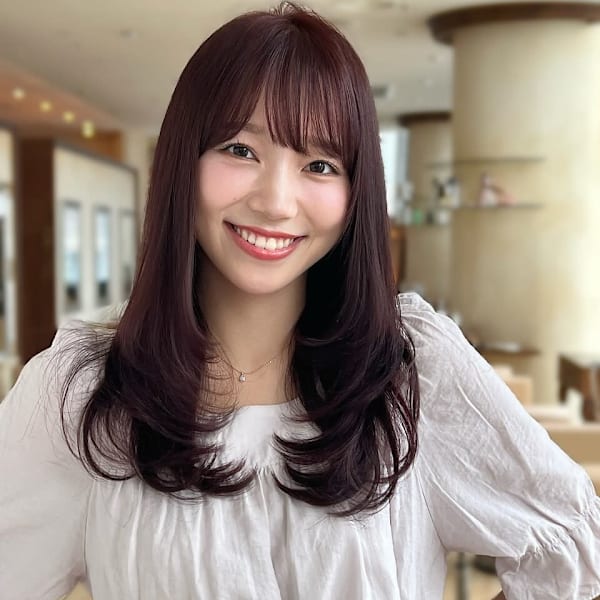 縮毛矯正/レイヤーカット/ラベンダー/髪質改善