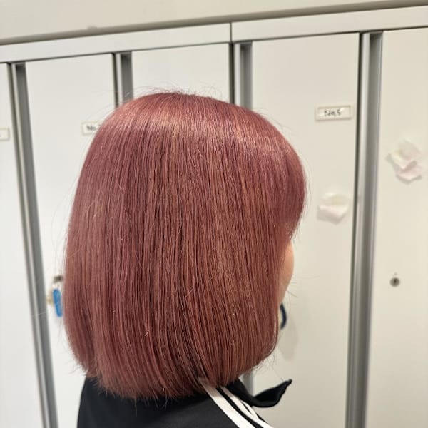 透明感カラー/ブリーチなしWカラー/髪質改善/伊勢原