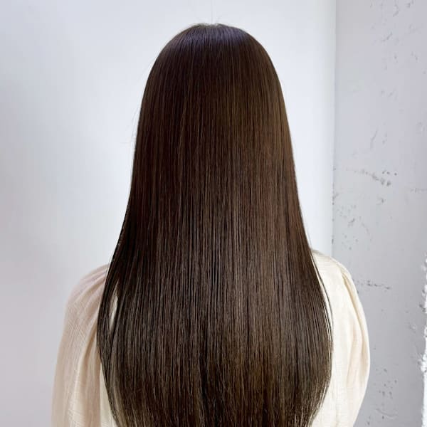 美髪おくれ毛韓国前髪カットヘアロング_ba550271