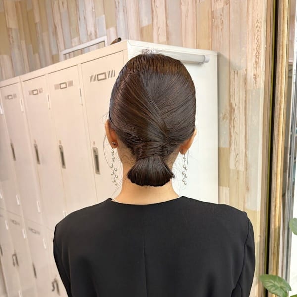 タイトヘア/カチモリ/お呼ばれヘア/ヘアアレンジ