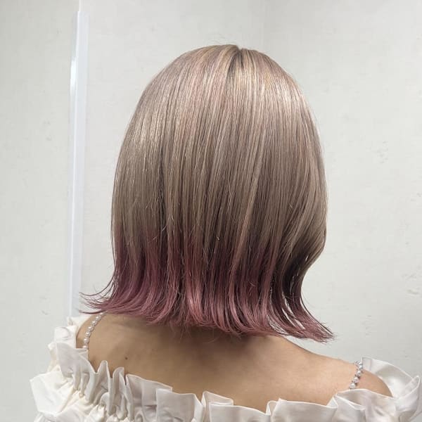 #ミルクティーベージュとピンクエンドカラー♪|sie by KENJE