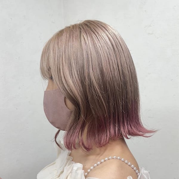 #ミルクティーベージュとピンクエンドカラー♪|sie by KENJE