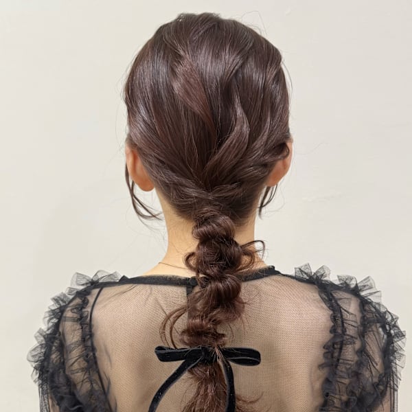 お呼ばれヘア〜編みおろしヘア〜