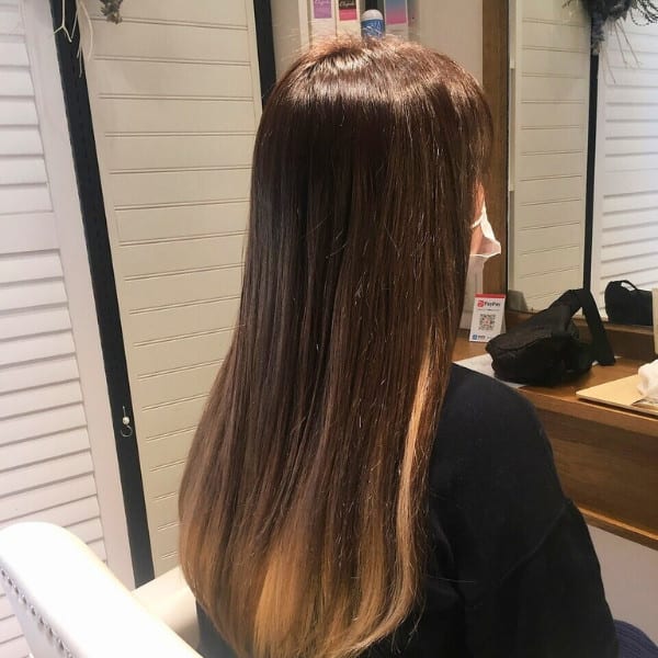 ロング+ベージュインナーカラー