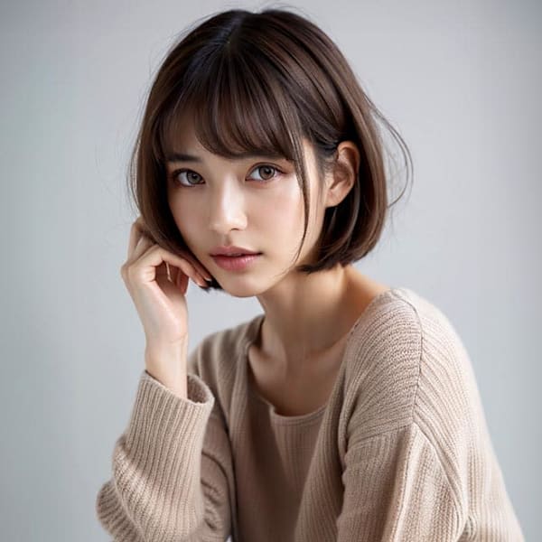 透明感_前髪ありボブ20代30代40代50代(梅田)