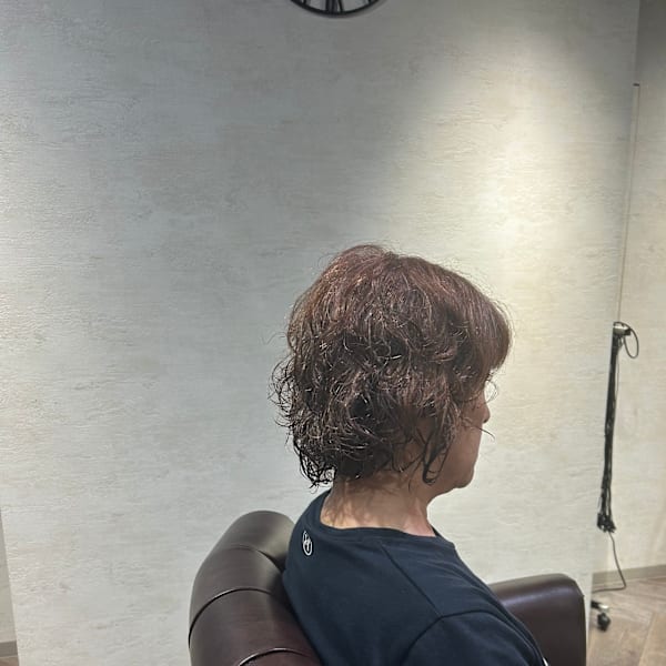 癖を活かしたパーマ風ボブ