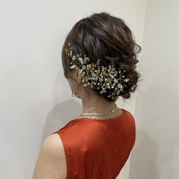 お呼ばれヘア/ヘアセット/ヘアアレンジ/まとめ髪