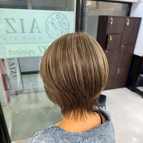 白髪ぼかしハイライト