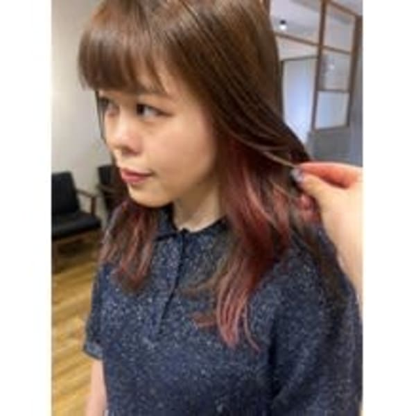 隠せるイヤリングカラー【髪質改善/イルミナカラー/縮毛矯正】