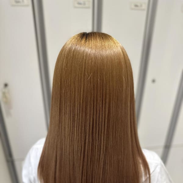 透明感カラー/ブリーチなしWカラー/髪質改善/伊勢原