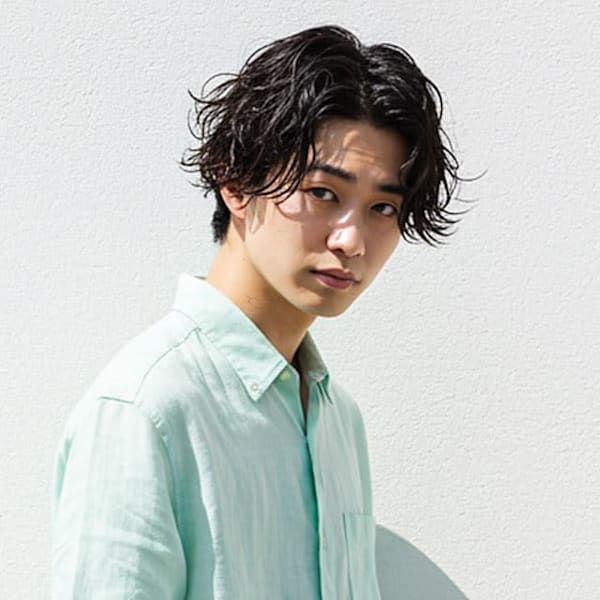 #ニュアンスパーマ　#センターパート