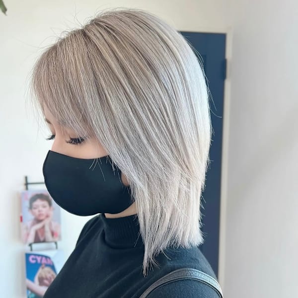 全頭ブリーチホワイトカラー髪質改善トリートメント|ARBRE hair&make