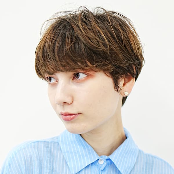 前下がりショート・ボブ/絶壁解消/前髪あり/40代/30代