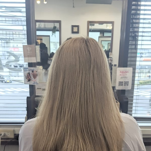 ブリーチなしミルクティー