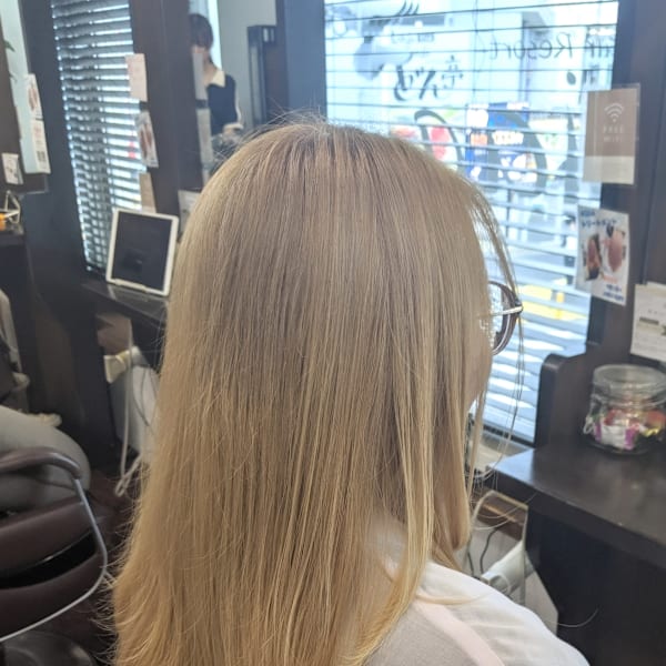 ブリーチなしミルクティー