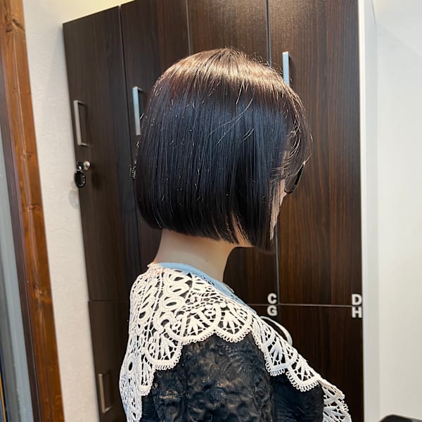 ミニボブ×ラベンダーグレージュ