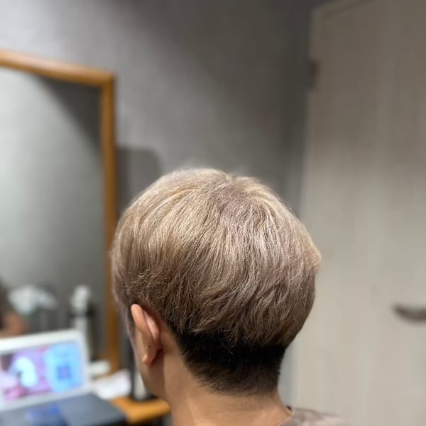 ツーブロック×ソフトモヒカン◎清潔感ショートナチュラルカラー