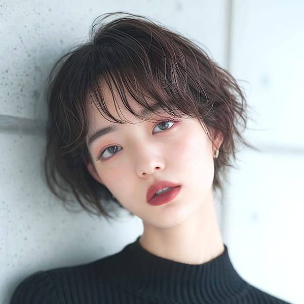 20代30代40代　小顔カットマッシュショート＃52