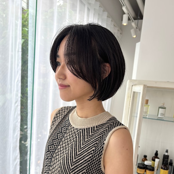 大人ショートボブ丸みボブ|CIRCLES hair design 薬院浄水通り店