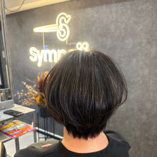 ショート/グレイカラー/骨格補正/大人ショート