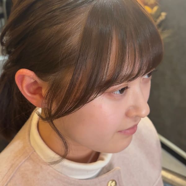 前髪/韓国/アレンジ/後れ毛