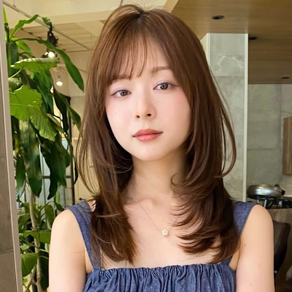 ミディアム20代30代40代レイヤー前髪なし前髪あり表参道【|GRAND