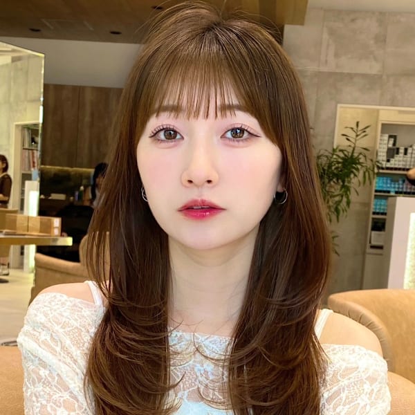 ロングヘア20代30代40代レイヤー前髪なし前髪あり表参道【|GRAND