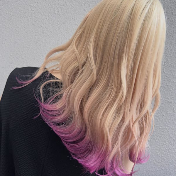 エンドカラー/エンドカラーピンク/ホワイトブロンド